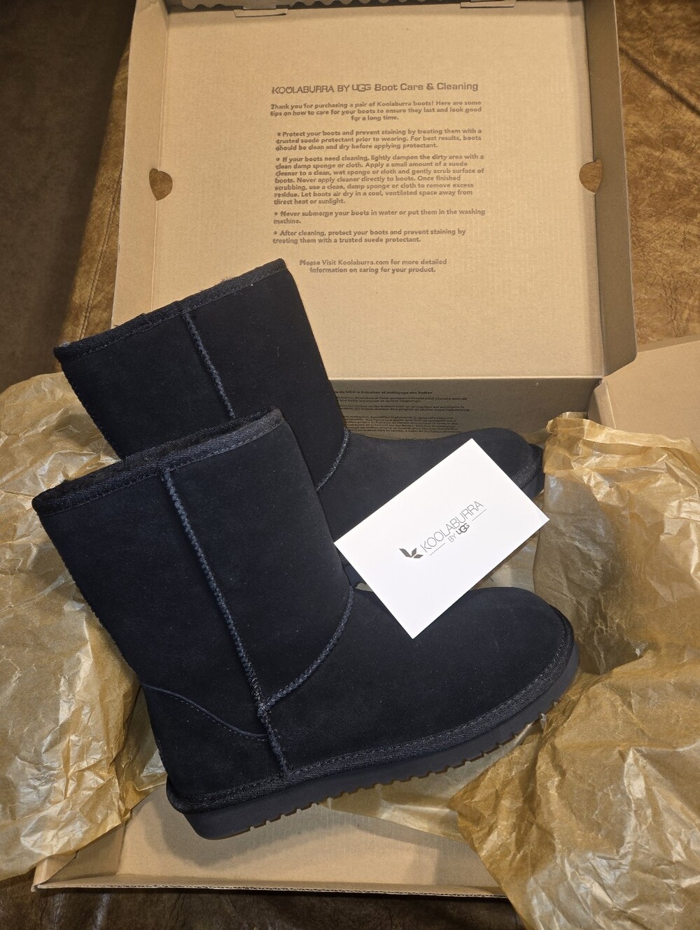 Koolaburra by UGG Black Short Suede Boots.  New In Box.